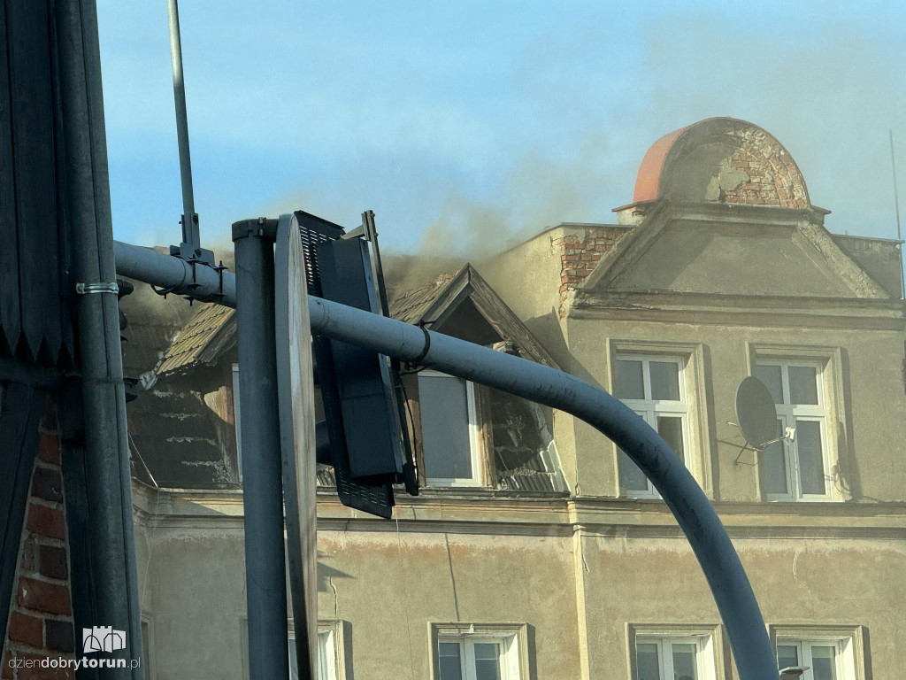 Pożar przy Kościuszki w Toruniu