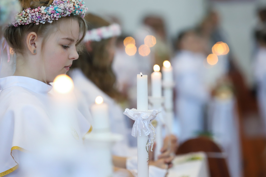 I Komunia Święta w kościele w parafii Maksymiliana Kolbego