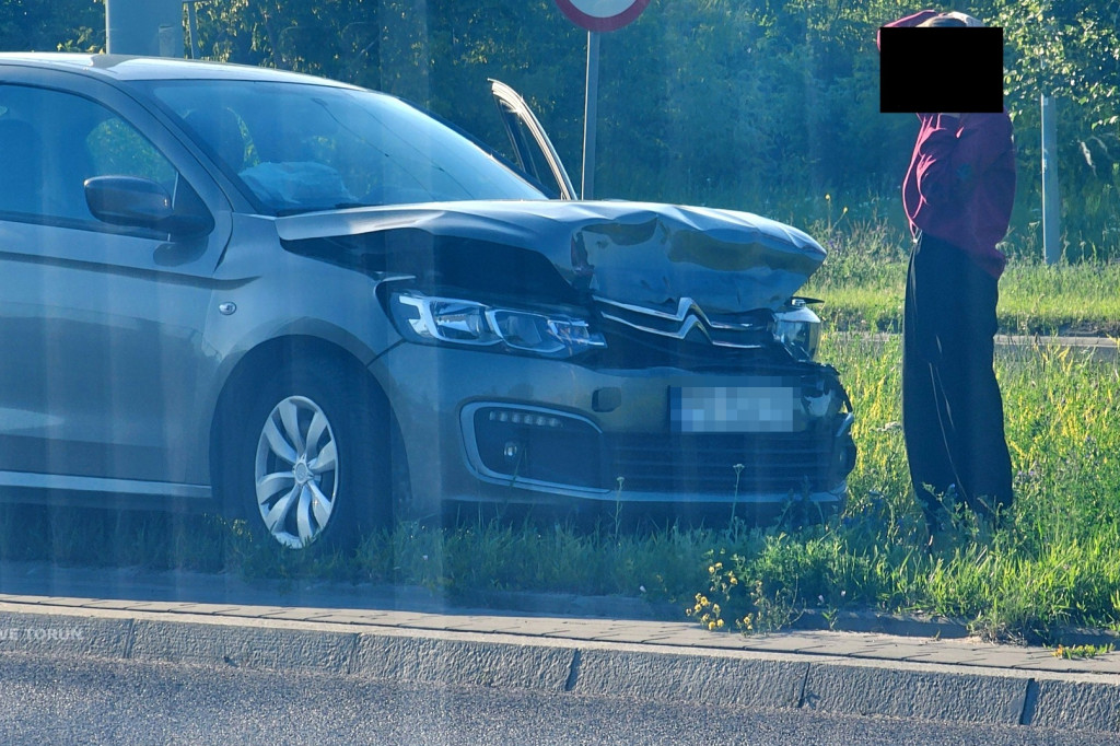 Kolizja w ciągu Szosy Lubickiej