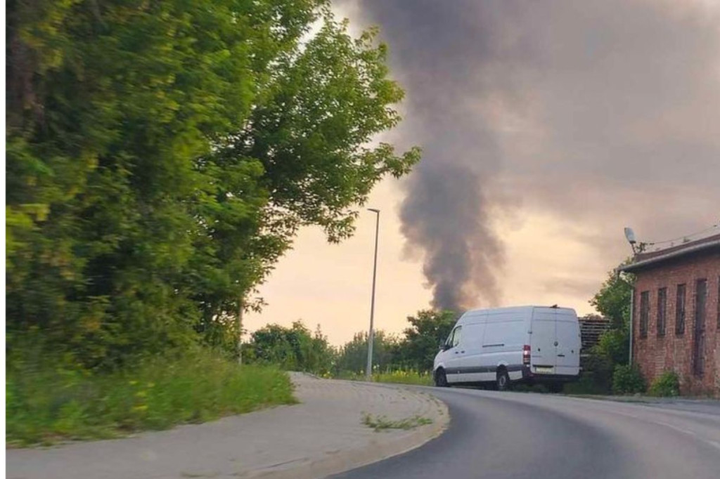 Pożar ciężarówki przy Polnej