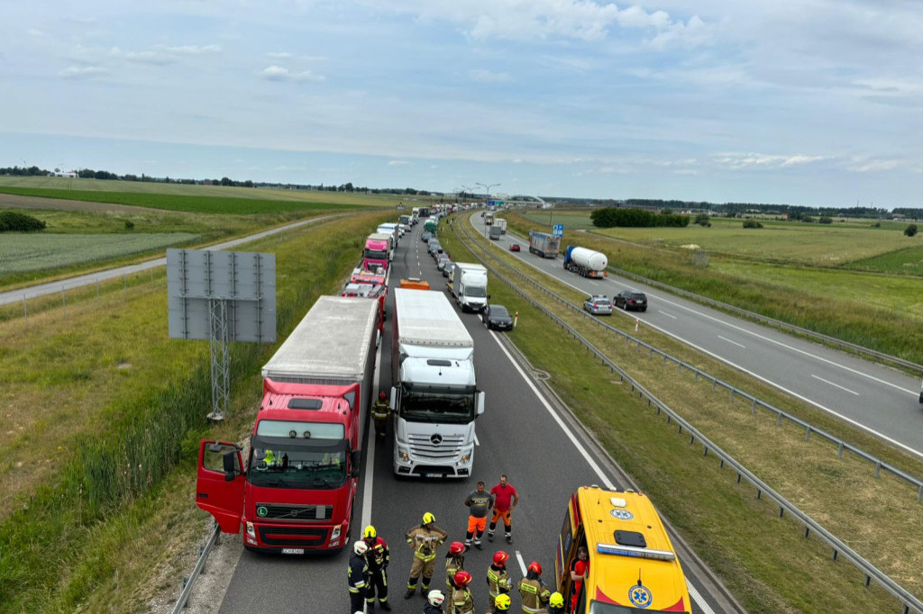 Skoczył z wiaduktu nad A1!