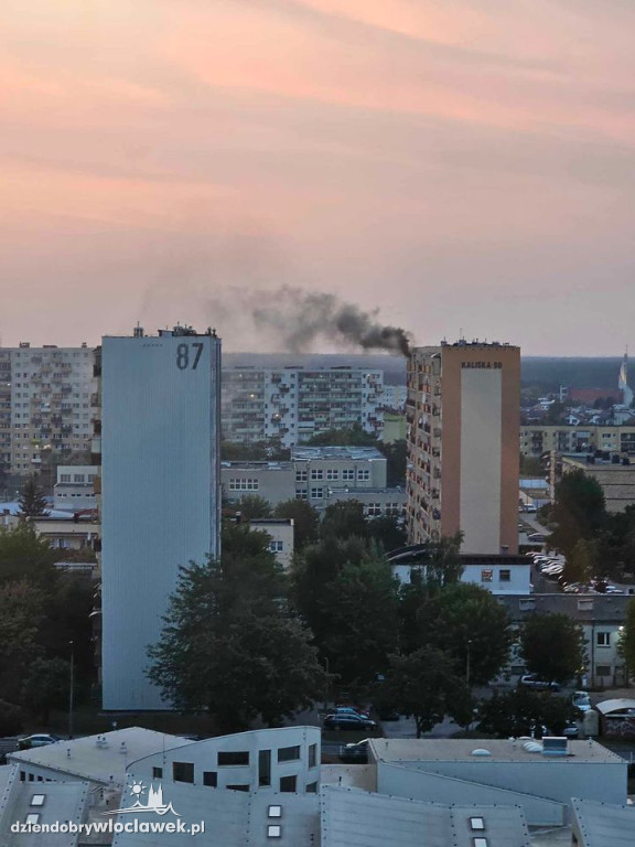 Pożar wieżowca we Włocławku!