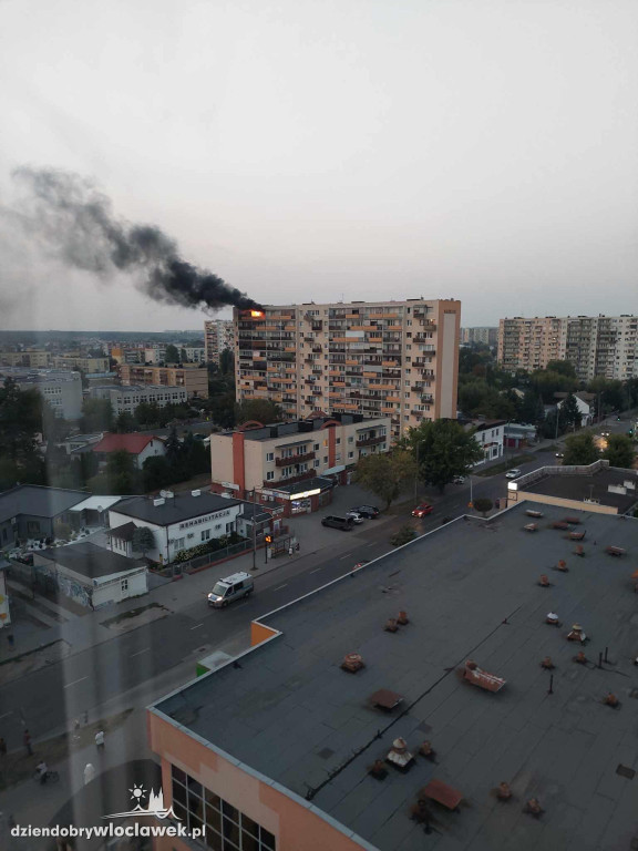 Pożar wieżowca we Włocławku!