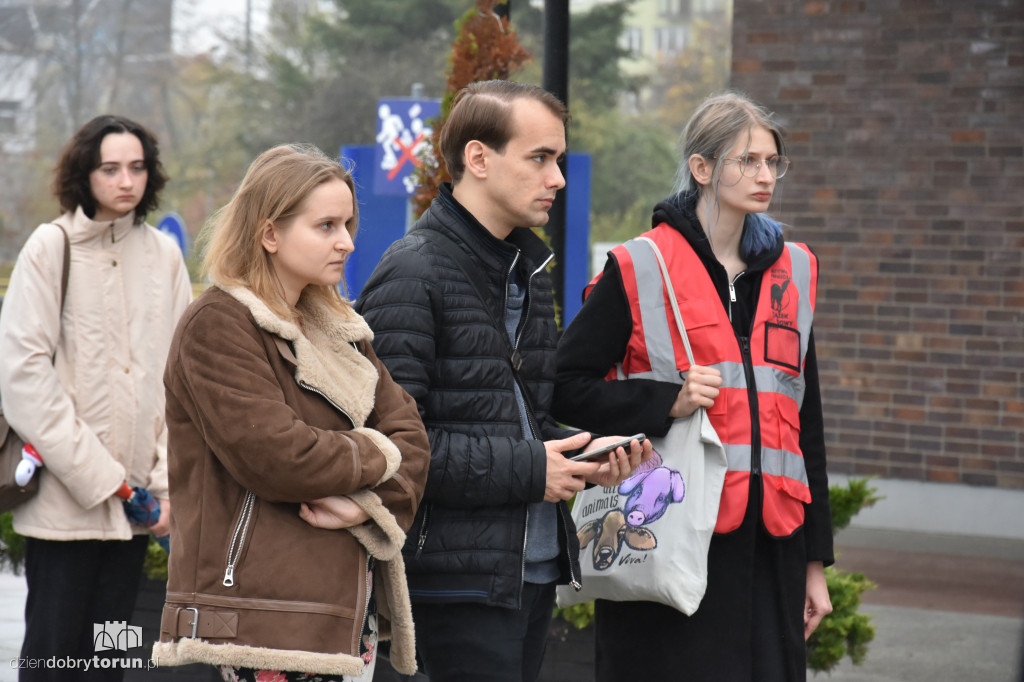 Protest pod rektoratem UMK