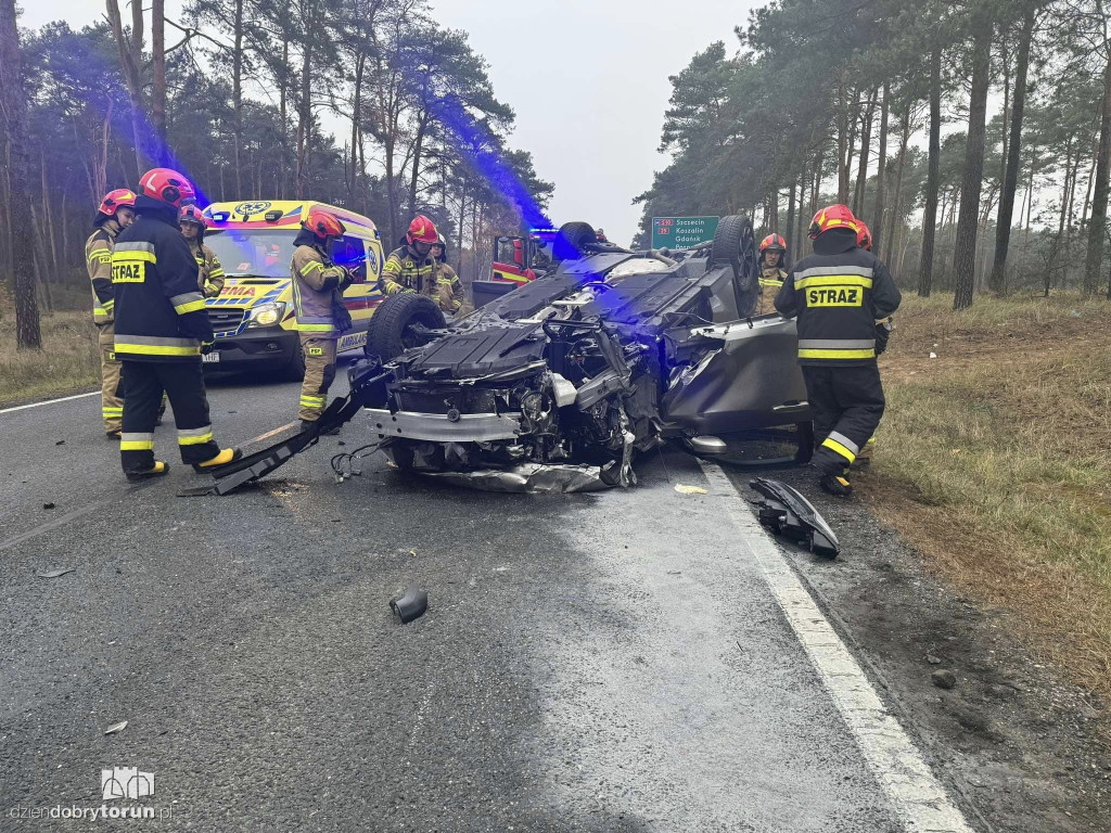 Duże utrudnienia po wypadku na DK10