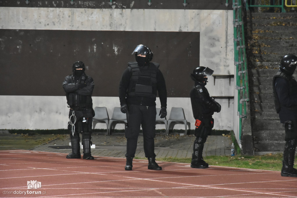 Kibice Zawiszy na meczu z Elaną