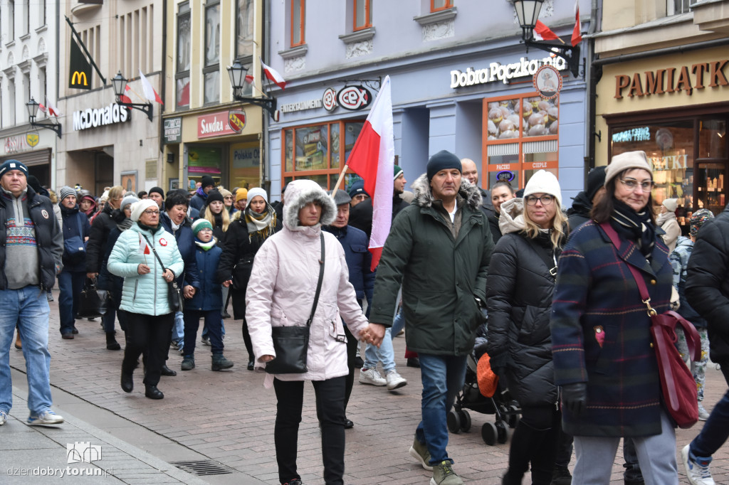 Pochód patriotyczny na 11 listopada w Toruniu