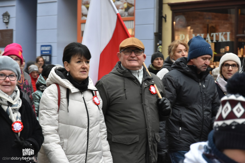 Pochód patriotyczny na 11 listopada w Toruniu