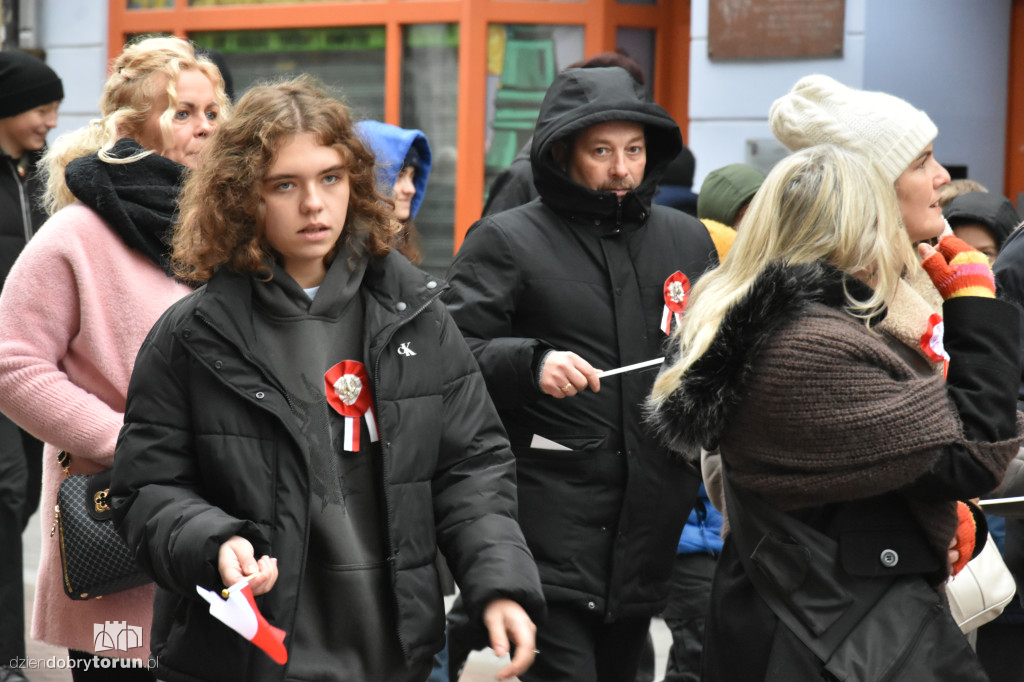 Pochód patriotyczny na 11 listopada w Toruniu