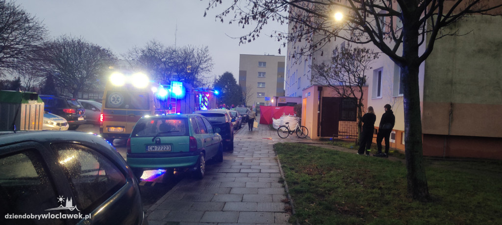 Tragiczny wypadek w bloku Pl. Kolanowszczyzna 15