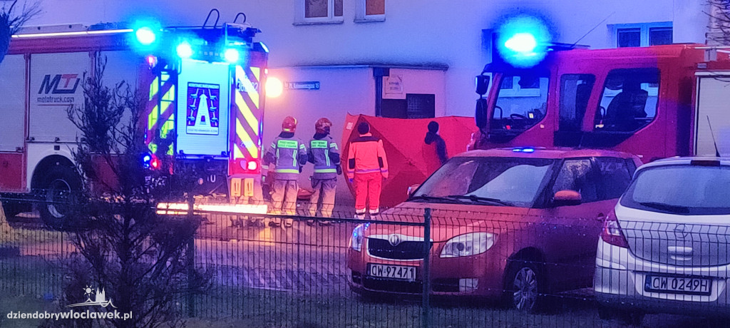 Tragiczny wypadek w bloku Pl. Kolanowszczyzna 15