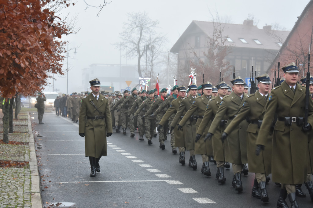 Przemarsz wojsk ulicami Torunia