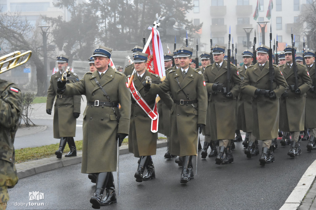 Przemarsz wojsk ulicami Torunia