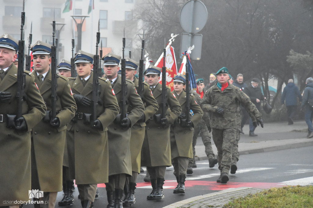Przemarsz wojsk ulicami Torunia