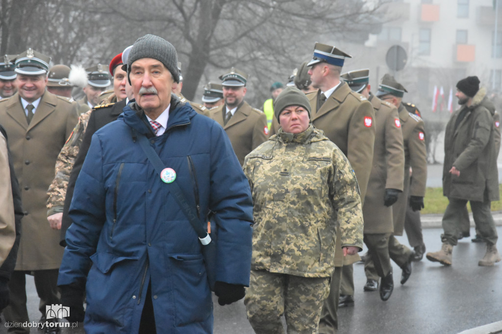 Przemarsz wojsk ulicami Torunia