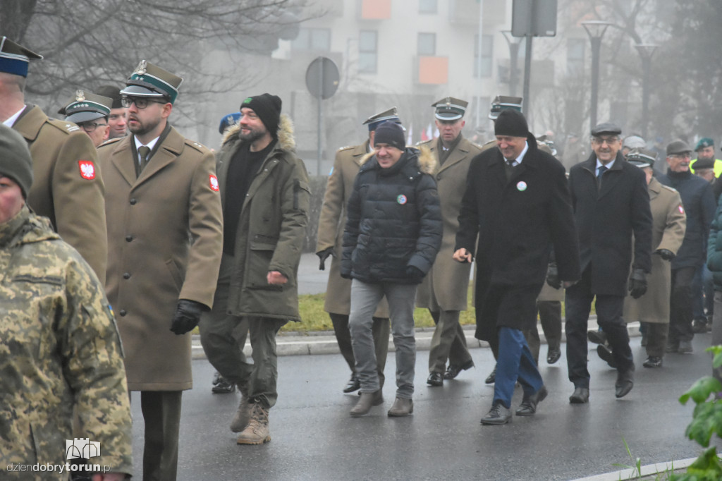 Przemarsz wojsk ulicami Torunia