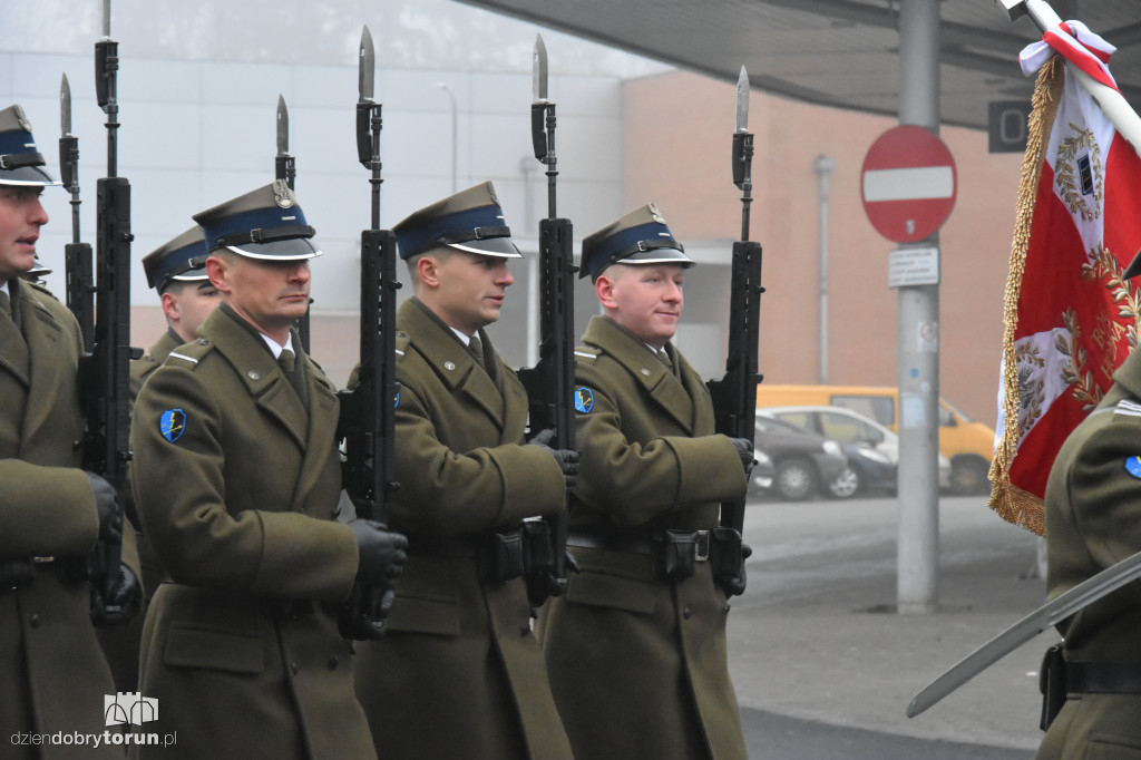 Przemarsz wojsk ulicami Torunia