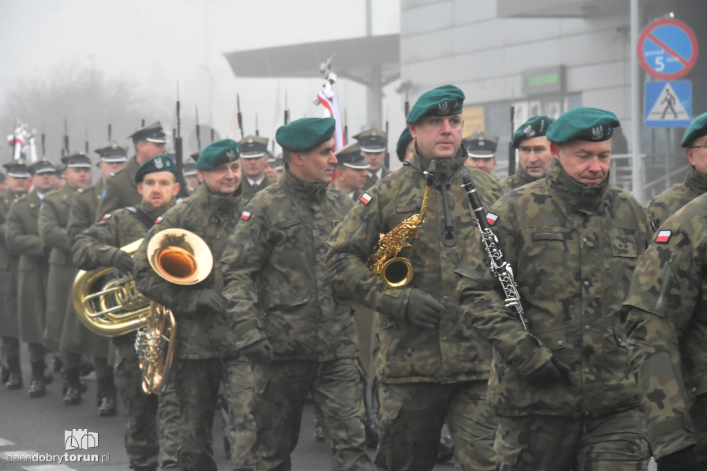 Przemarsz wojsk ulicami Torunia