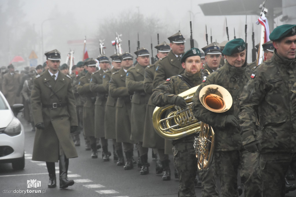 Przemarsz wojsk ulicami Torunia