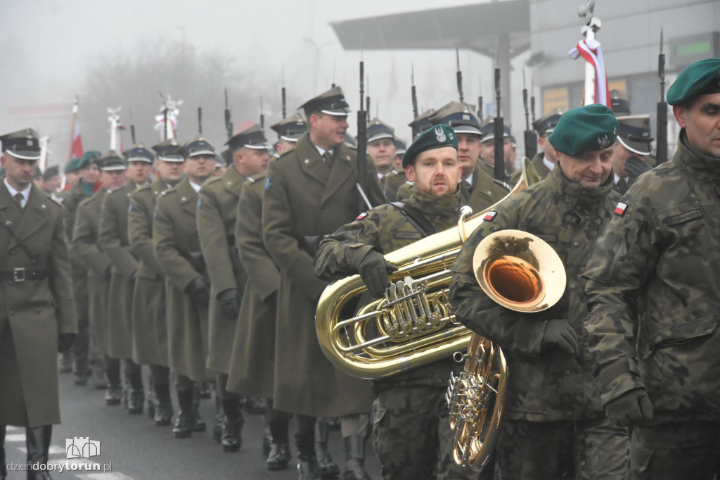Przemarsz wojsk ulicami Torunia