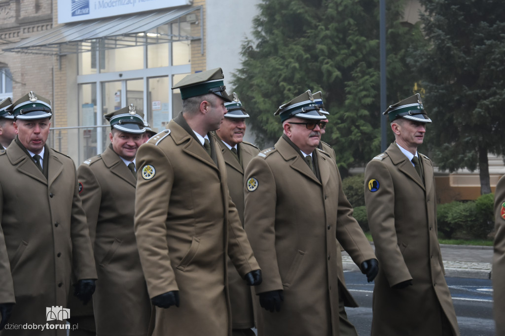 Przemarsz wojsk ulicami Torunia