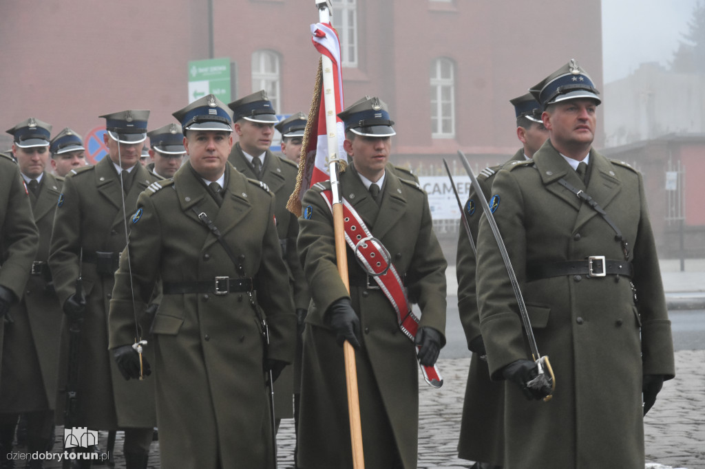 Przemarsz wojsk ulicami Torunia