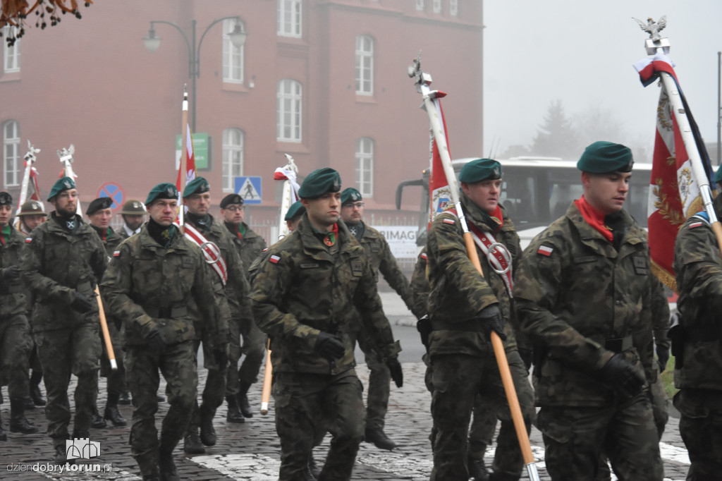 Przemarsz wojsk ulicami Torunia