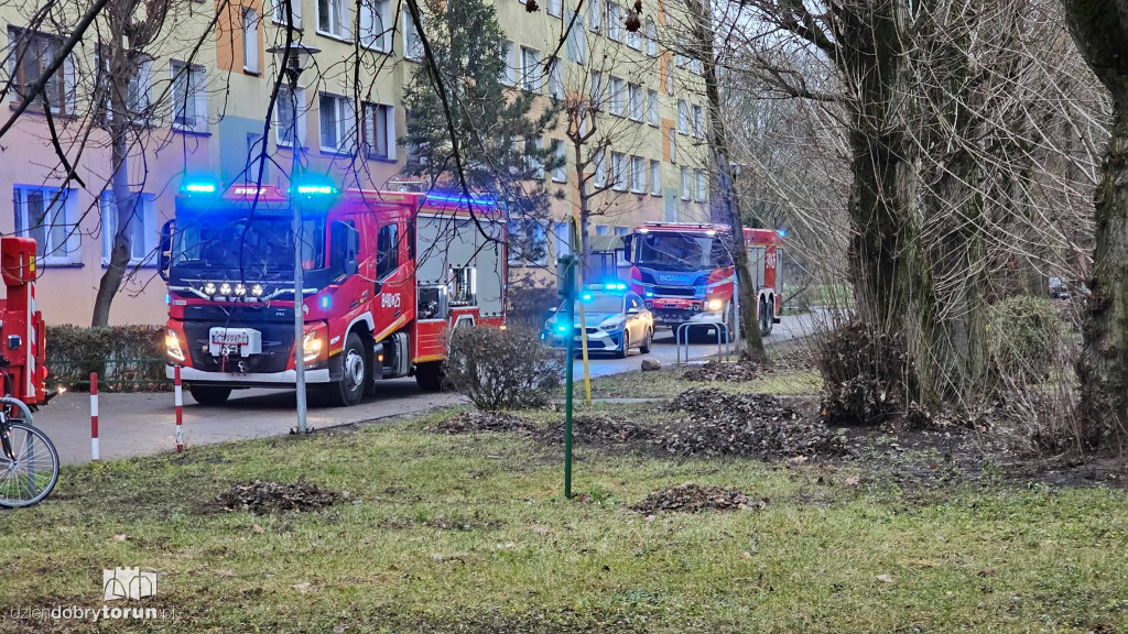 Akcja służb w bloku przy Rydygiera