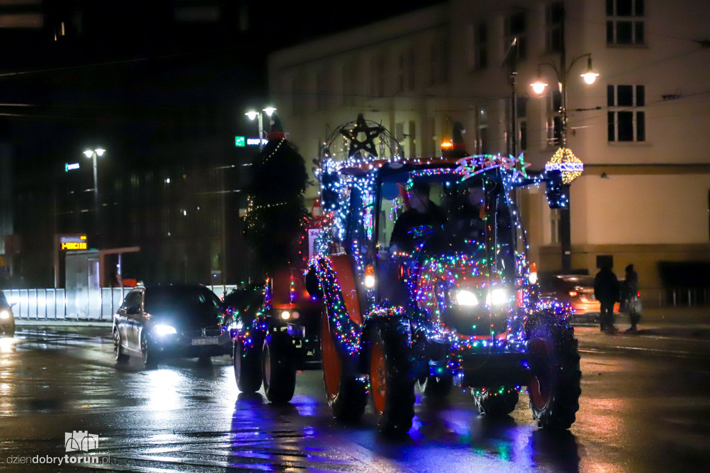 Przejazd rolników przez Toruń