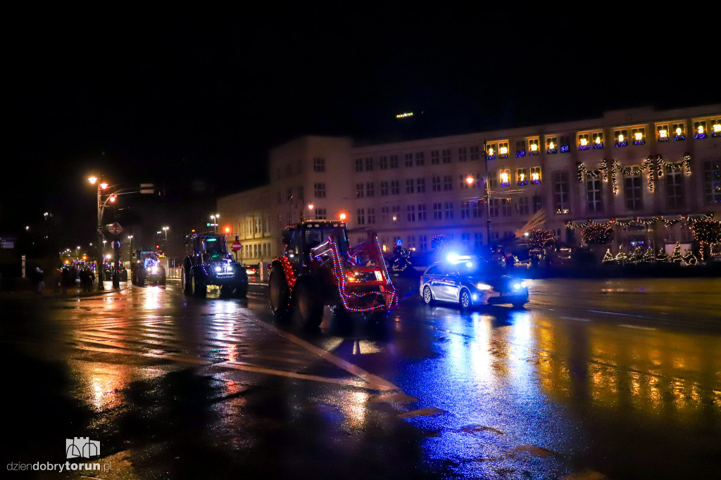 Przejazd rolników przez Toruń