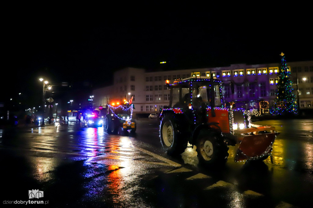 Przejazd rolników przez Toruń