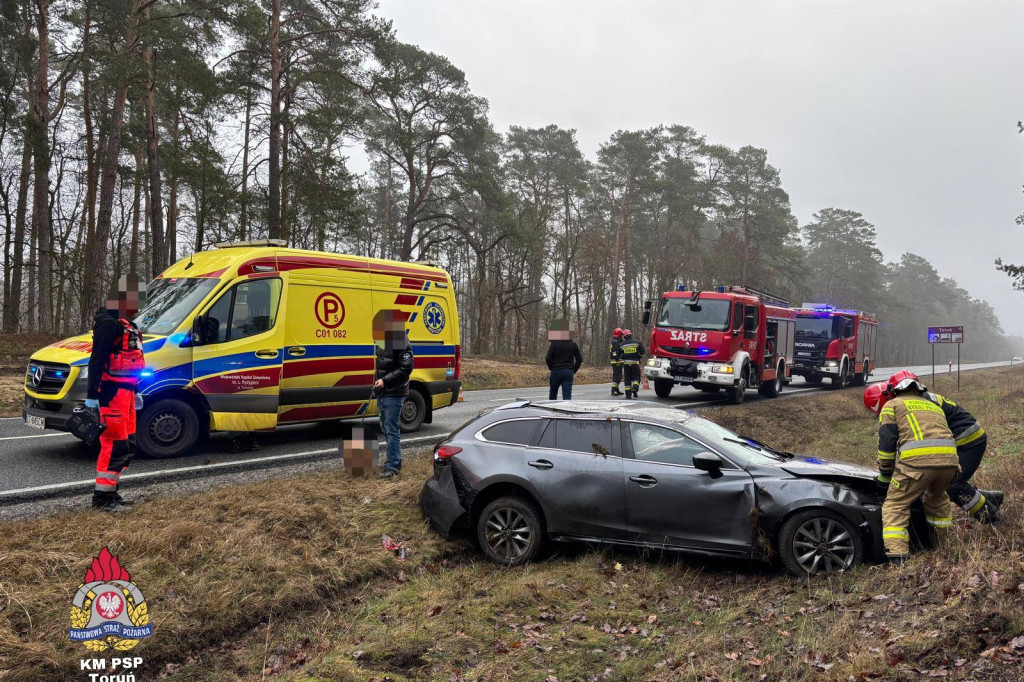 Wypadek na DK10. W samochodzie dwójka dzieci!