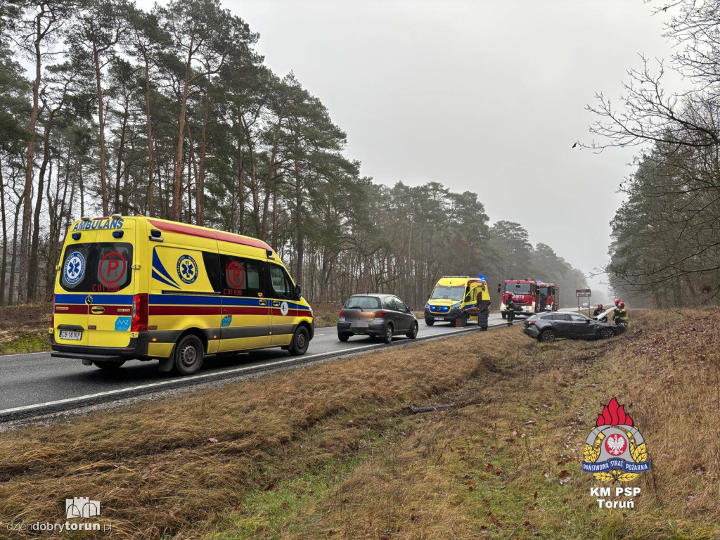 Wypadek na DK10. W samochodzie dwójka dzieci!