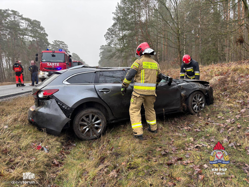 Wypadek na DK10. W samochodzie dwójka dzieci!