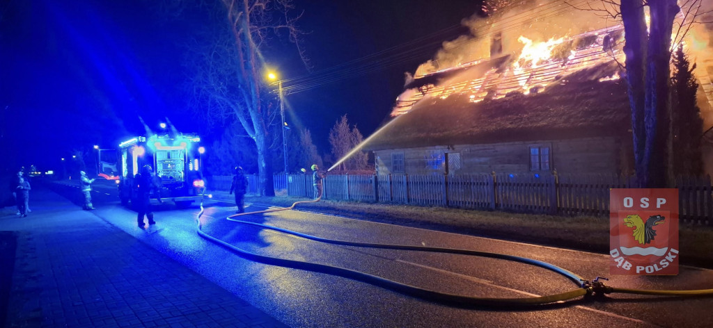 Pożar zabytkowej chaty w Sylwestra