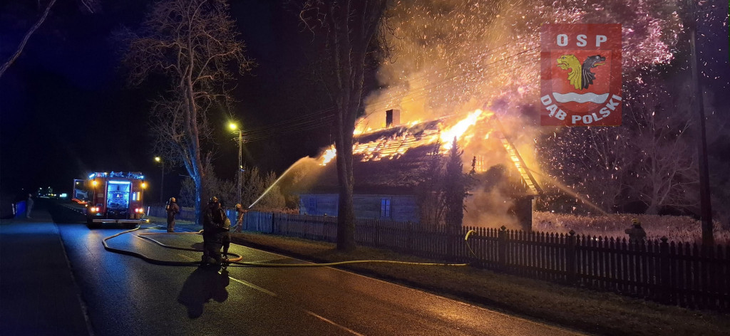 Pożar zabytkowej chaty w Sylwestra