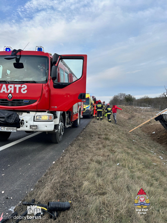 Groźny wypadek na obwodnicy Torunia