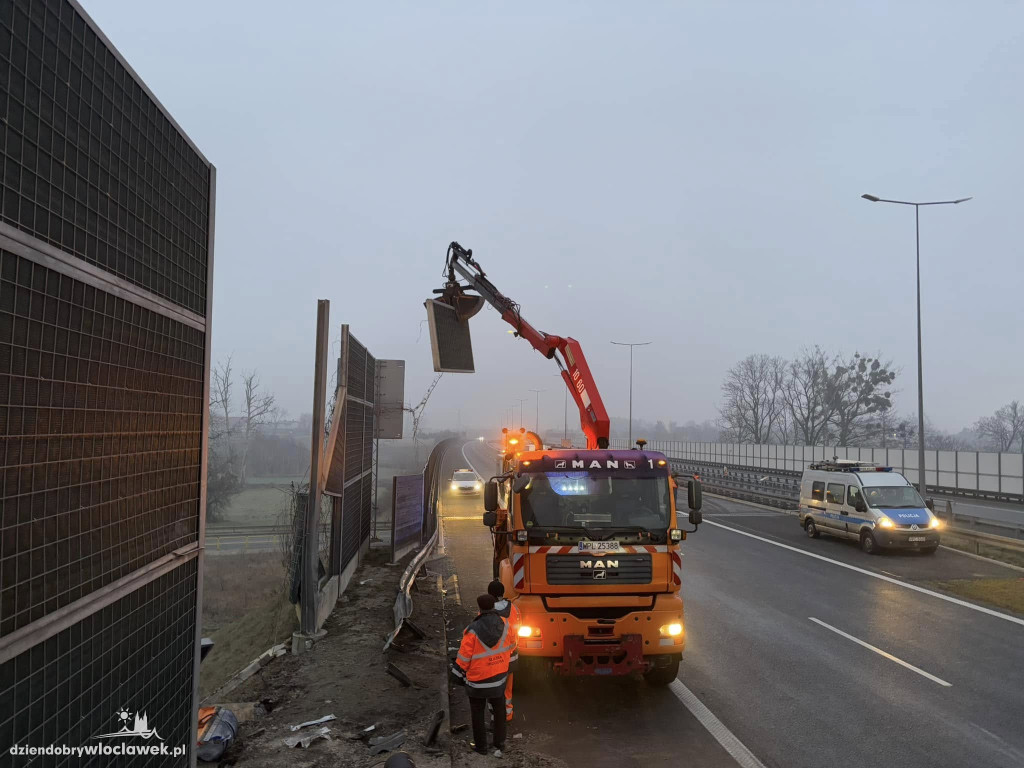 Zderzenie ciężarówek na autostradzie A1