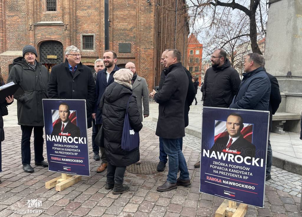 Konferencja PiS na toruńskiej starówce