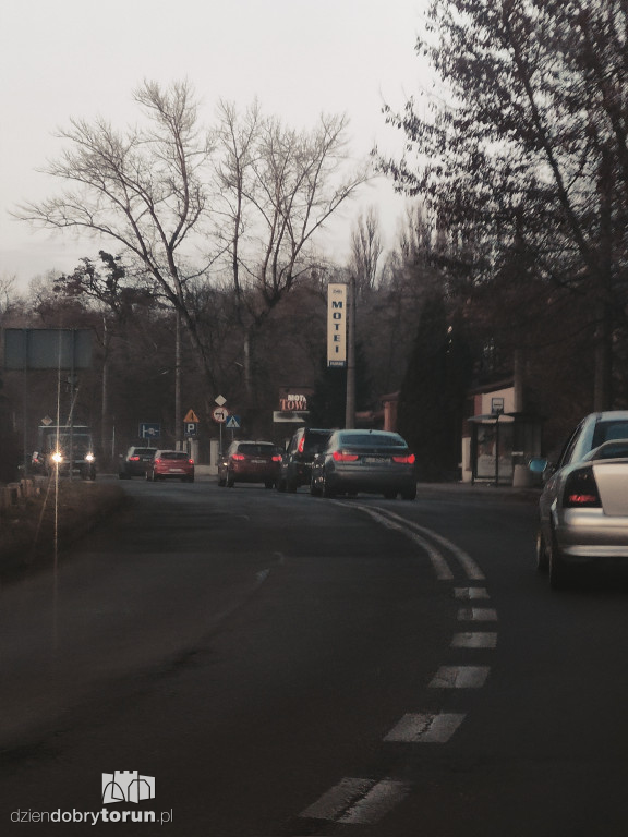 Korki na lewobrzeżnej stronie Torunia