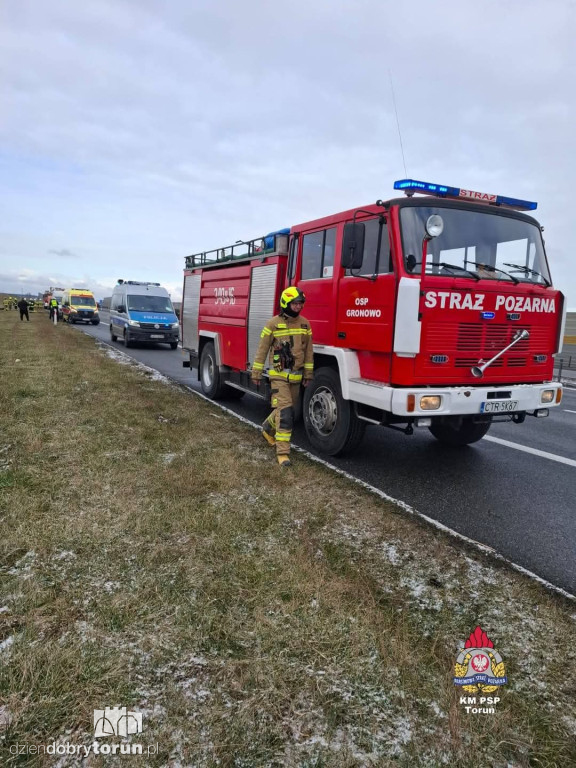 Wypadek na A1 pod Toruniem