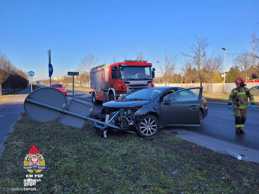 Kolizja na średnicówce w Toruniu