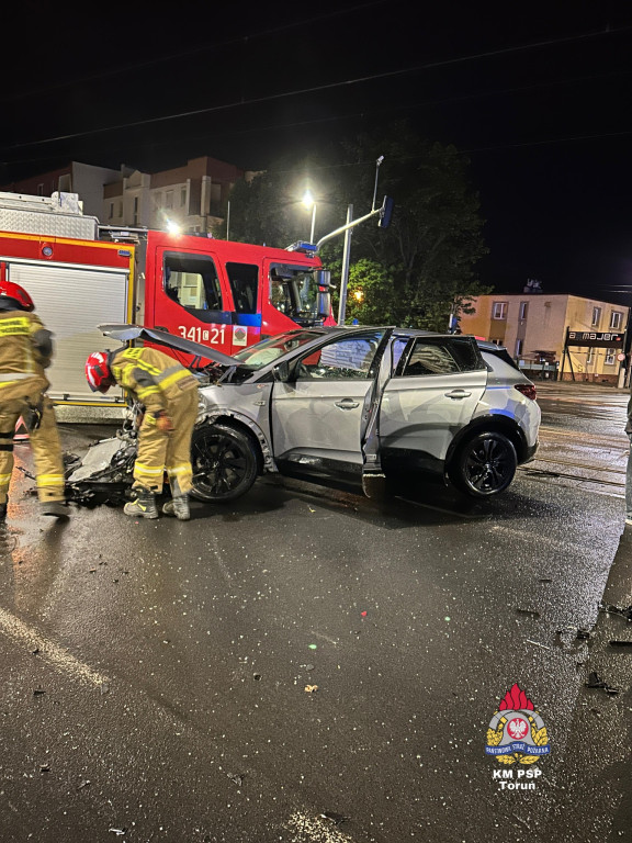Groźna kolizja w środku nocy