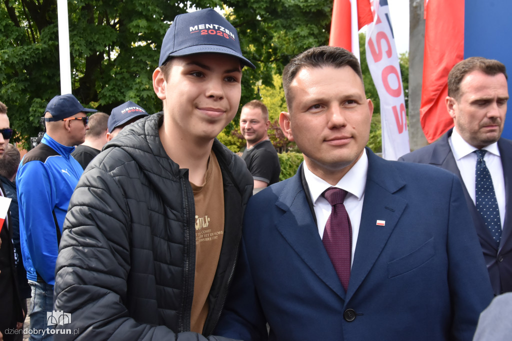 Selfie z Mentzenem w Aleksandrowie Kujawskim
