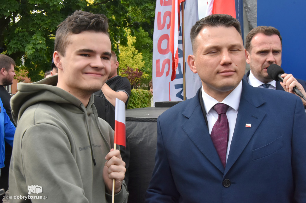 Selfie z Mentzenem w Aleksandrowie Kujawskim