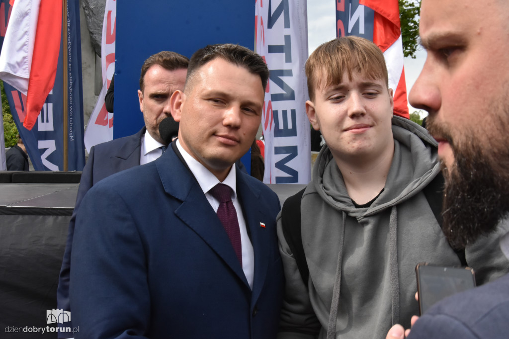Selfie z Mentzenem w Aleksandrowie Kujawskim