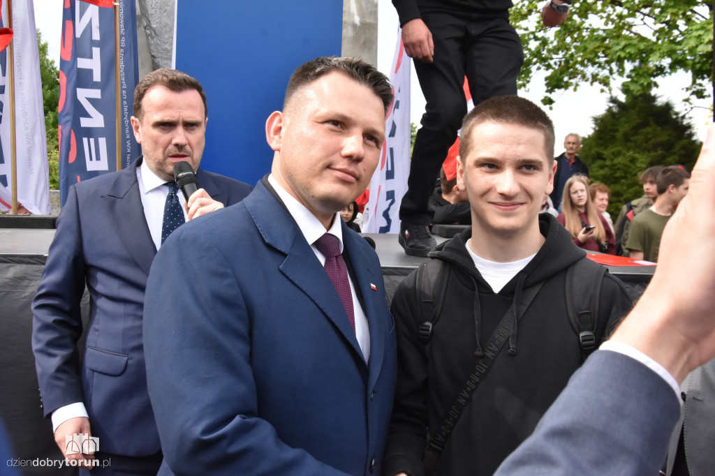 Selfie z Mentzenem w Aleksandrowie Kujawskim