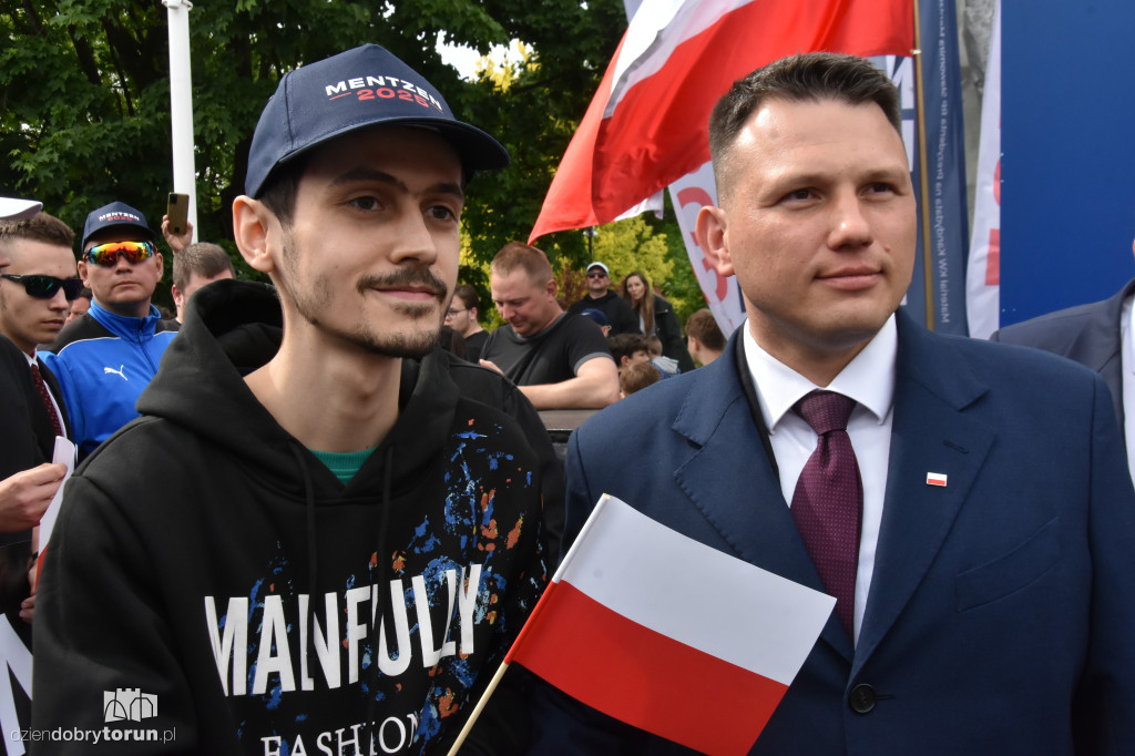 Selfie z Mentzenem w Aleksandrowie Kujawskim