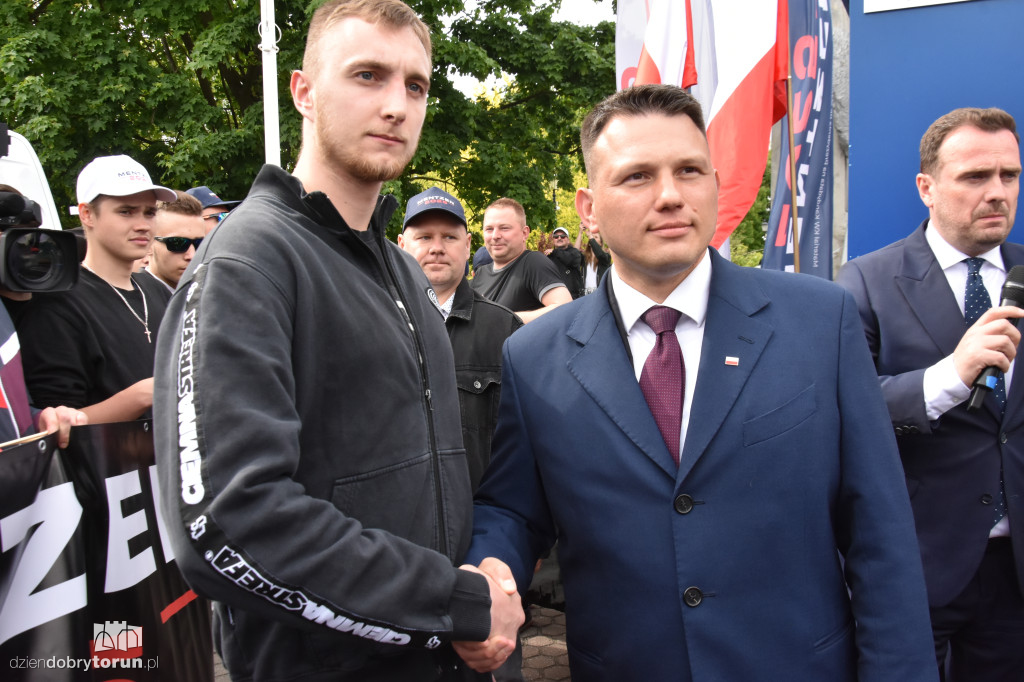 Selfie z Mentzenem w Aleksandrowie Kujawskim