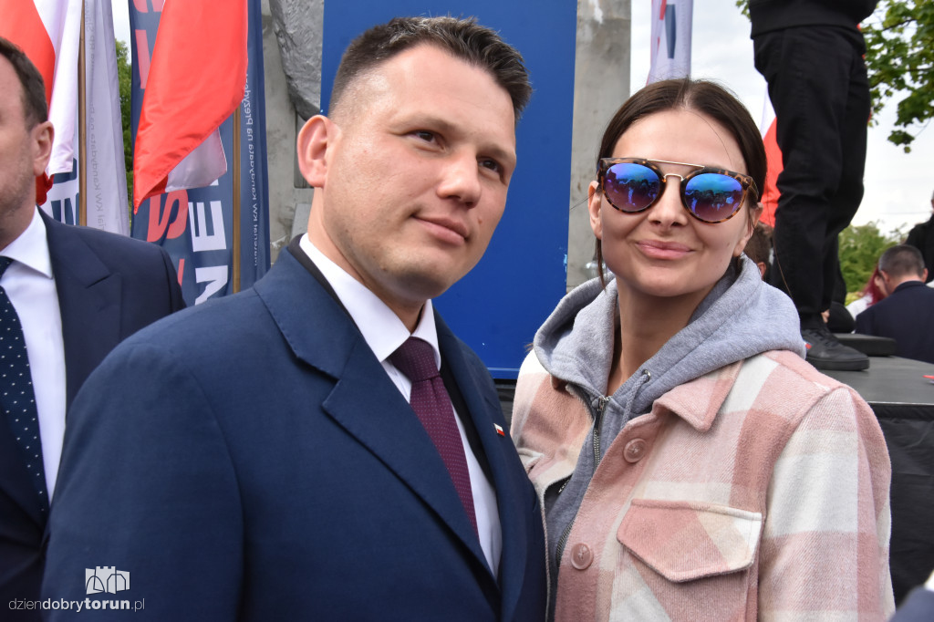 Selfie z Mentzenem w Aleksandrowie Kujawskim